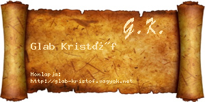 Glab Kristóf névjegykártya