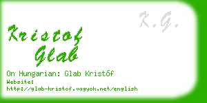 kristof glab business card