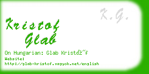 kristof glab business card
